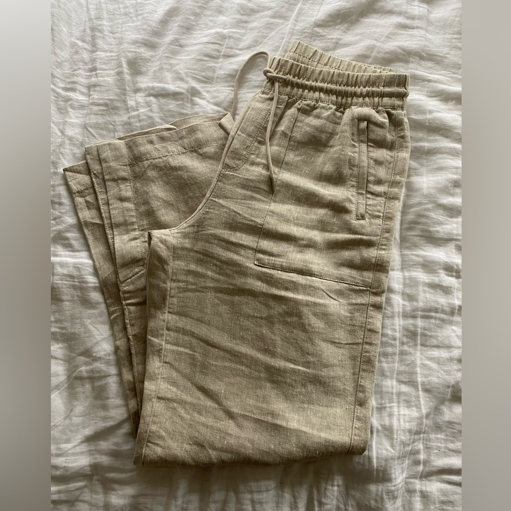 Athleta Wide Leg Linen Retreat Pant